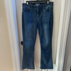 Demoncracy Baby Boot Cut Mid Rise Ab Technology Blue Denim Jeans